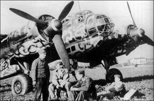 Junkers Ju 88 A mit Mäandertarnung