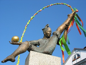 Gauklerbrunnen am Grünen Markt