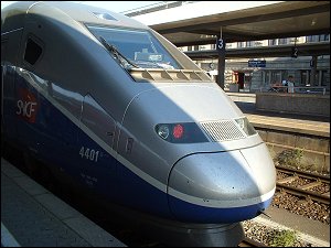 Französischer TGV in Nürnberg Hbf