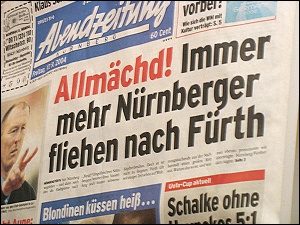 Schlagzeile der Abendzeitung