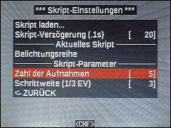 Skript-Einstellungen