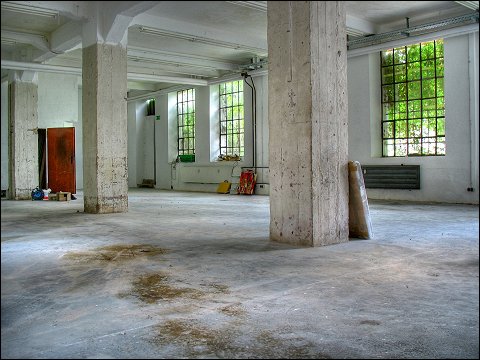 Untergeschoß einer ehemaligen Fabrik, Nürnberg-Gostenhof