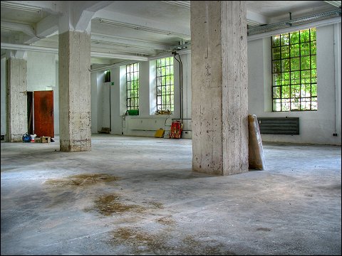 Untergeschoß einer ehemaligen Fabrik, Nürnberg-Gostenhof