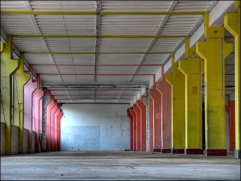 Erdgeschoß des ehemaligen Carrera-Werkes in Fürth