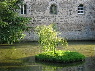 kleine Insel im Burggraben von Schloß S.