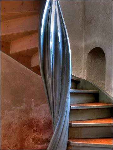 Wendeltreppe in der Kirche von Beerbach