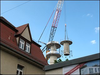 Der Funkturm wird stückweise abgetragen