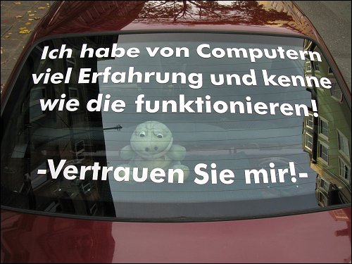 Automobil eines 'Fachinformatikers für Systemintegration'