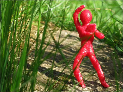 von Jenni Beyer aus Babybel-Wachs geformte Figur