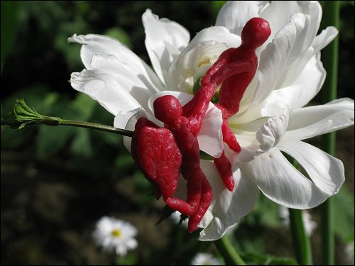 von Jenni Beyer aus Babybel-Wachs geformte Figur