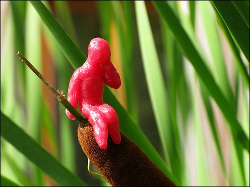 von Jenni Beyer aus Babybel-Wachs geformte Figur