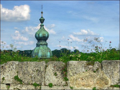 Blick über die Burghausener Burgmauer