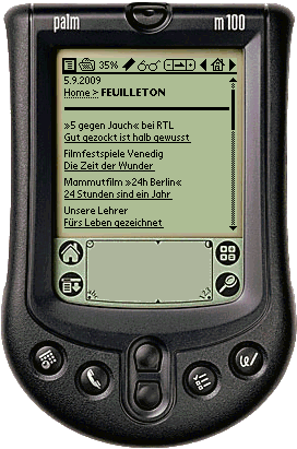 Palm-PDA mit der Mobil-Ausgabe der F.A.Z.