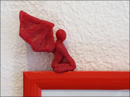 von Jenni Beyer aus Babybel-Wachs geformte Figur