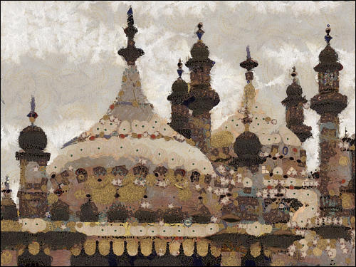 computergeneriertes 'Gemälde' des Royal Pavilion zu Brighton