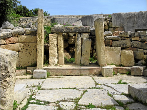 jungsteinzeitliche Architektur in der Tempelanlage von Tarxien