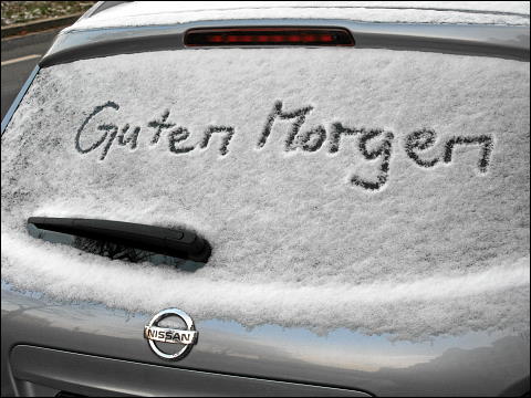 winterlicher Morgengruß in der Karolinenstraße