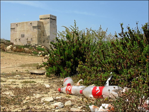 Müll in der Landschaft