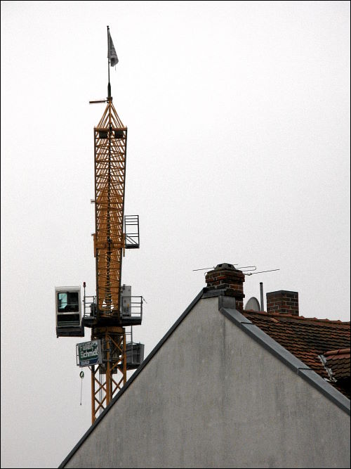 Baukran in der Fürther Winklerstraße