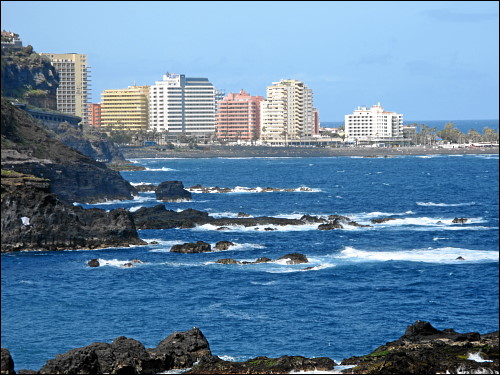 Blick zurück auf Puerto de la Cruz