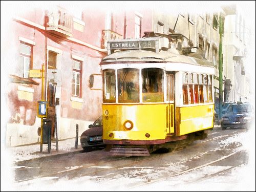 Lissabons schöne Straßenbahnen