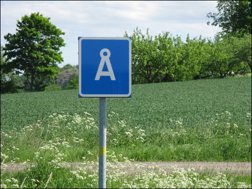 Ortschild von Å