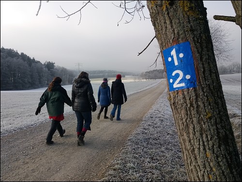 Die erste Runde in 2017, gedreht mit Freundinnen um Kirchröttenbach herum