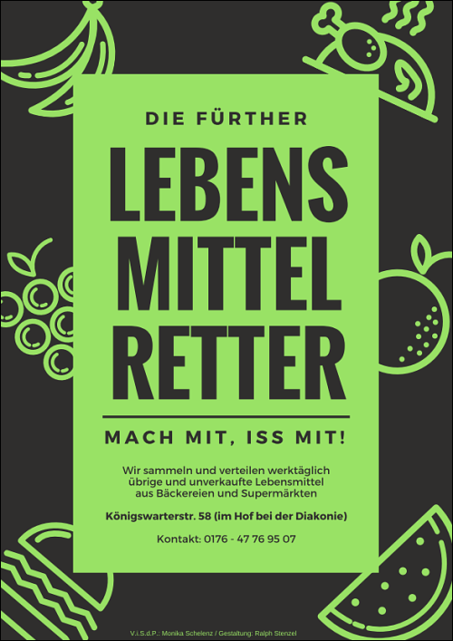 Poster für die Fürther Lebensmittelretter