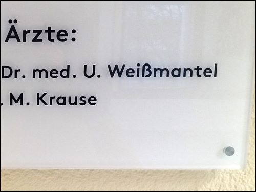 Ärztetafel im Klinikum