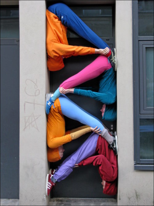 Kunstaktion »bodies in urban spaces«