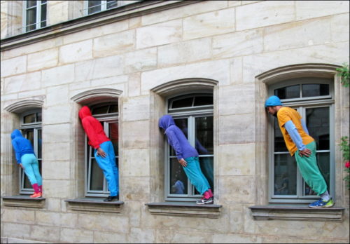Kunstaktion »bodies in urban spaces«