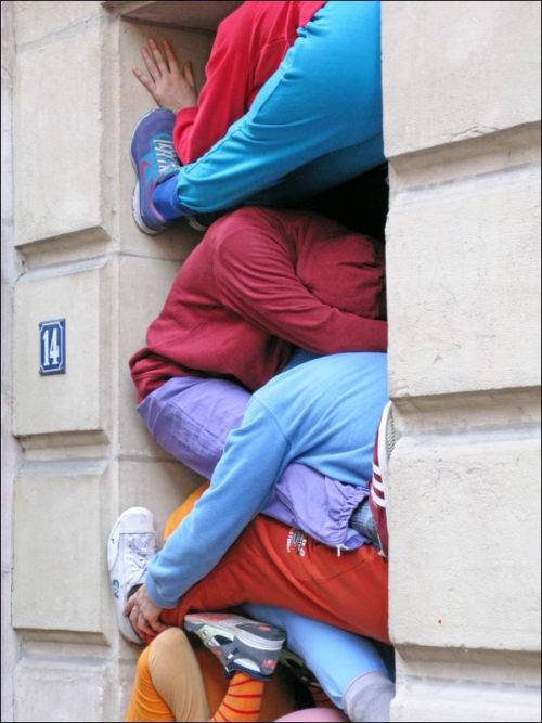 Kunstaktion »bodies in urban spaces«