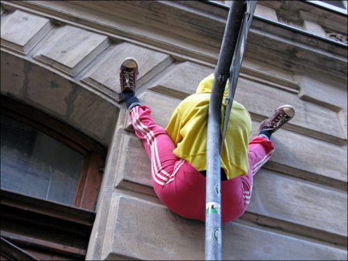 Kunstaktion »bodies in urban spaces«