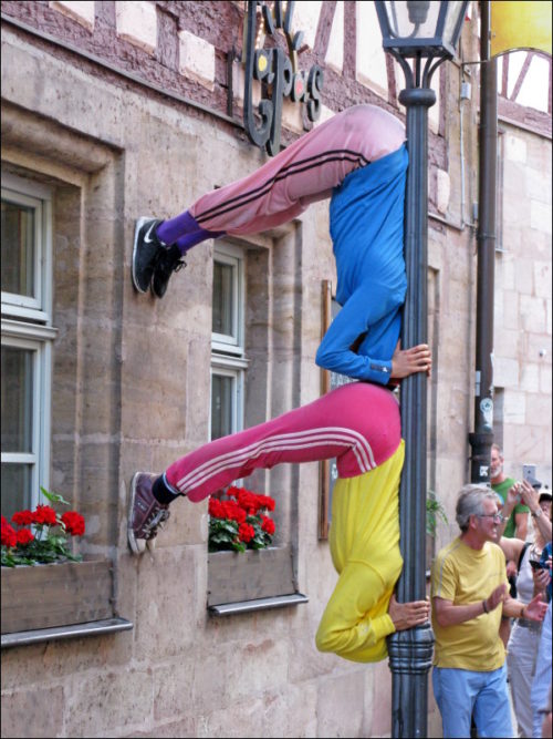 Kunstaktion »bodies in urban spaces«