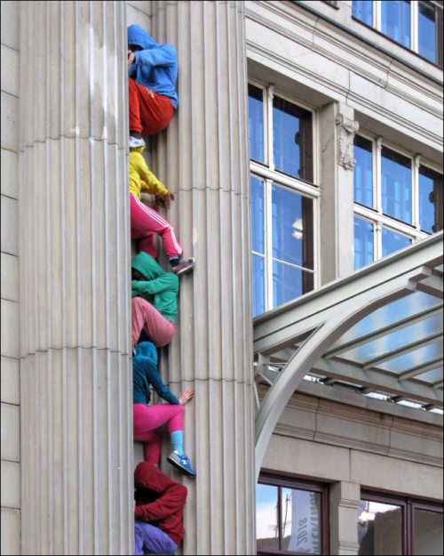 Kunstaktion »bodies in urban spaces«