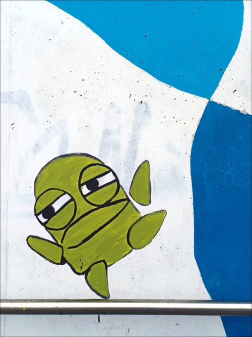 Graffiti-Kunst in der Bahn-Unterführung Eggolsheim Graffiti-Kunst in der Bahn-Unterführung Eggolsheim