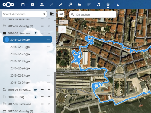 Wo war damals unser Hotel? Visualisierung von GPS-Tracks per GpxPod