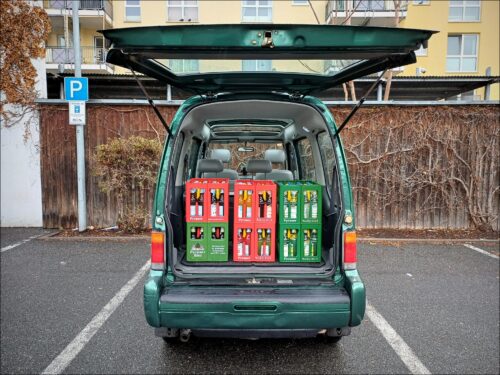 Na dann Prost: zonebattler's Renngurke mit Getränke-Ladung für den FürthWiki-Laden